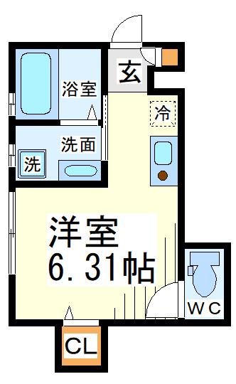 府中市朝日町のアパートの間取り