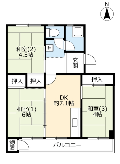 ＵＲ鈴蘭台第五の間取り