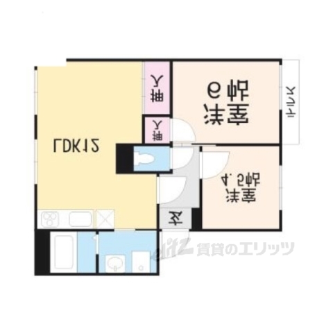 湖南市石部東のアパートの間取り