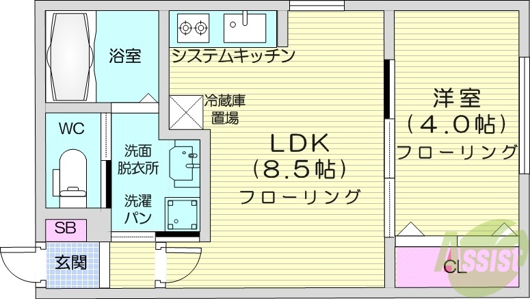 ラフィーネ東札幌の間取り