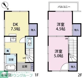 荒川区東尾久のアパートの間取り