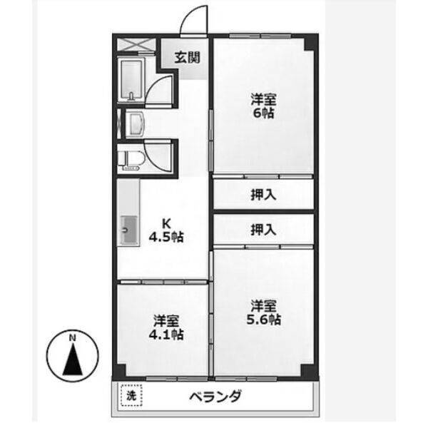 杉野コーポの間取り