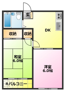 川崎市高津区蟹ケ谷のマンションの間取り