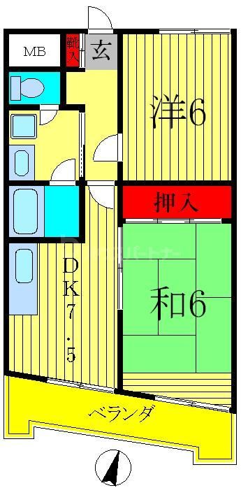 松戸市新松戸のマンションの間取り