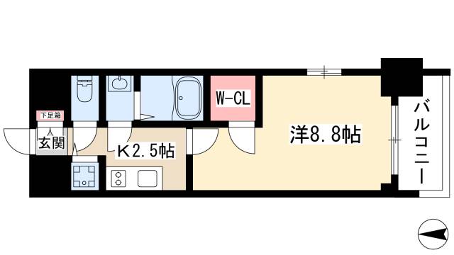 【プレサンスジェネ丸の内の間取り】