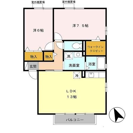 ロイヤルガーデン　Ｄ棟の間取り