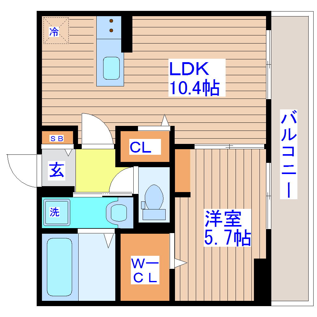 パセオプラシードA＆Mの間取り