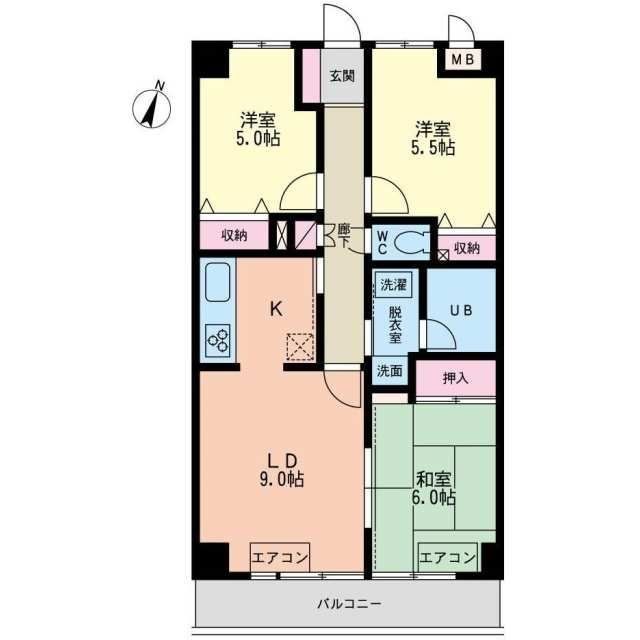 グレンツェント・ハイム相模大野の間取り