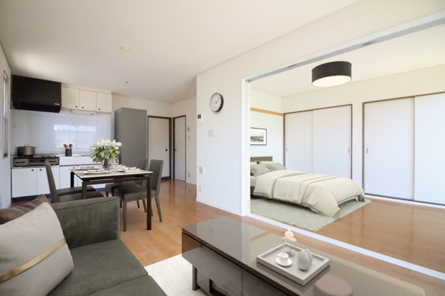 居室・リビング　家具や小物はＣＧで加工しています。