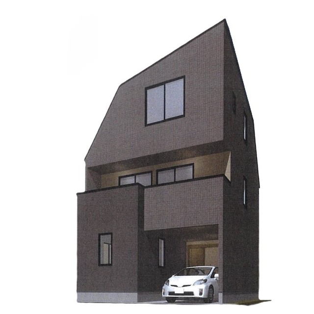 駐車場　外観※完成予想図につき図面を基に描き起こしたもので、実際とは
