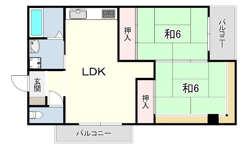 加島第2マンションの間取り写真