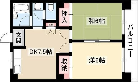 近鉄名古屋線 烏森駅 徒歩8分 5階建 築42年の間取り写真