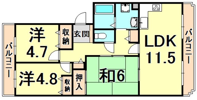 キャナル西宮の間取り写真