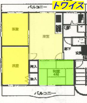 青梅市千ヶ瀬町のマンションの間取り