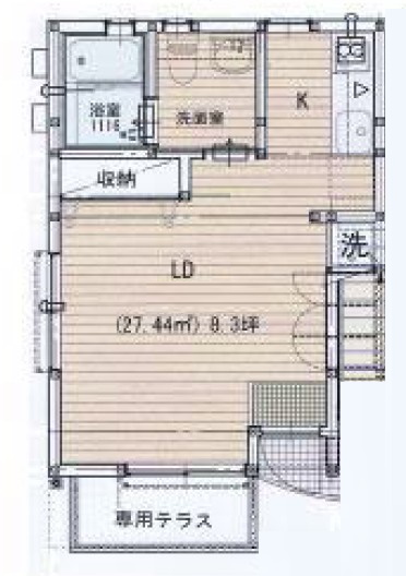 板橋区大谷口のアパートの間取り