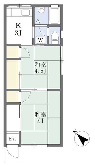 武川アパートの間取り