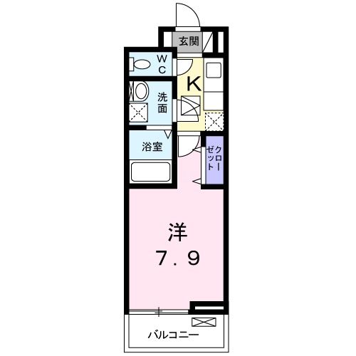愛知県名古屋市天白区八幡山（アパート）の賃貸物件の間取り