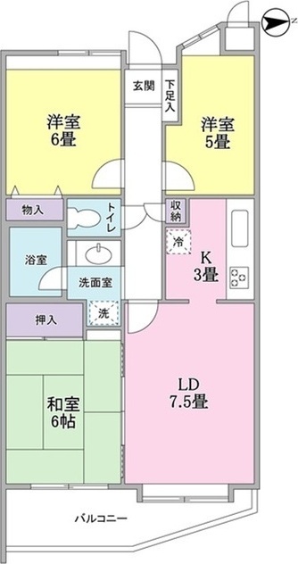 アルス立川の間取り