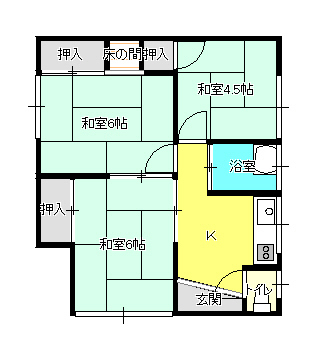 新潟県新潟市中央区万代５（アパート）の賃貸物件の間取り