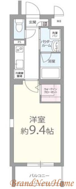 堺市北区蔵前町のマンションの間取り