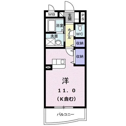 新居浜市徳常町のマンションの間取り