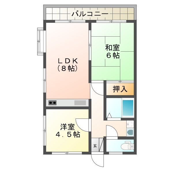 プチメゾン津山の間取り