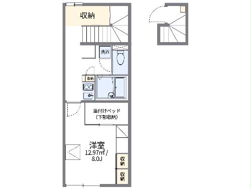 レオパレスジュテームの間取り