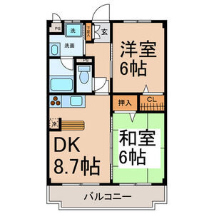 パストラル旭の間取り