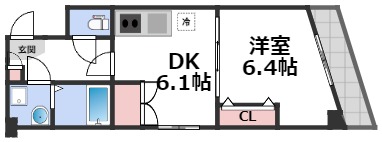 クリア天王寺東の間取り