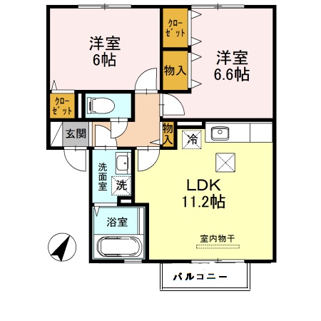 コンフォール・ヴィラA棟の間取り