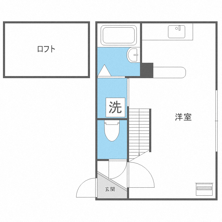 札幌市東区中沼西四条のアパートの間取り