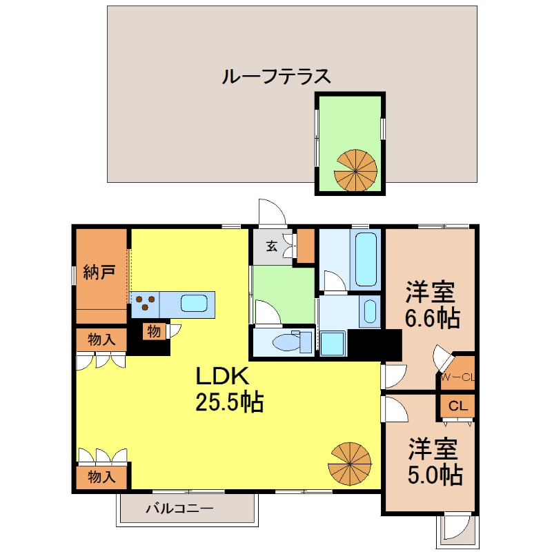 名古屋市瑞穂区彌富町のマンションの間取り