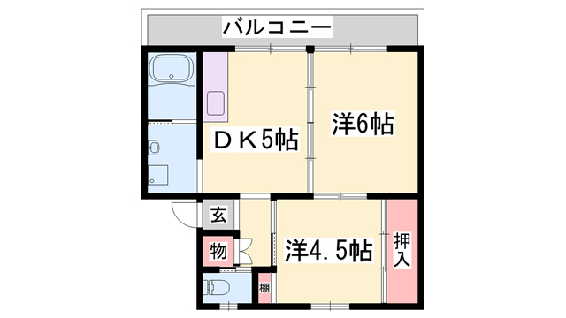 ビレッジハウス柏原の間取り