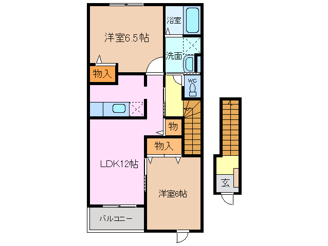 サニー　ペスカＢ棟の間取り