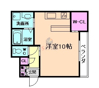 豊中市岡町北のマンションの間取り