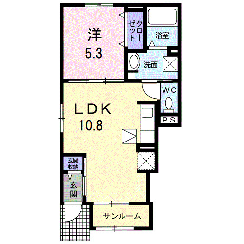 奥州市江刺愛宕字梁川新築の間取り