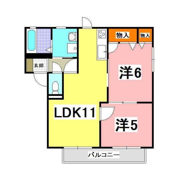 神戸市西区玉津町二ツ屋のアパートの間取り