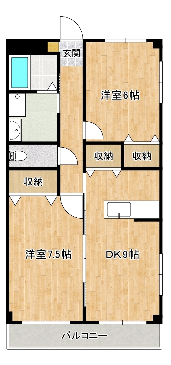 南国市篠原のマンションの間取り