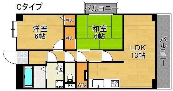 レジェロ住之江の間取り