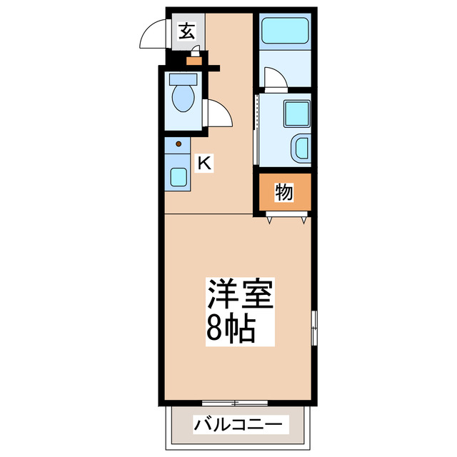 【菊池郡菊陽町大字津久礼のアパートの間取り】