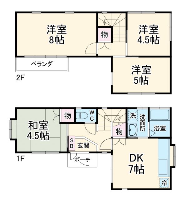 市川市北方２丁目住宅の間取り