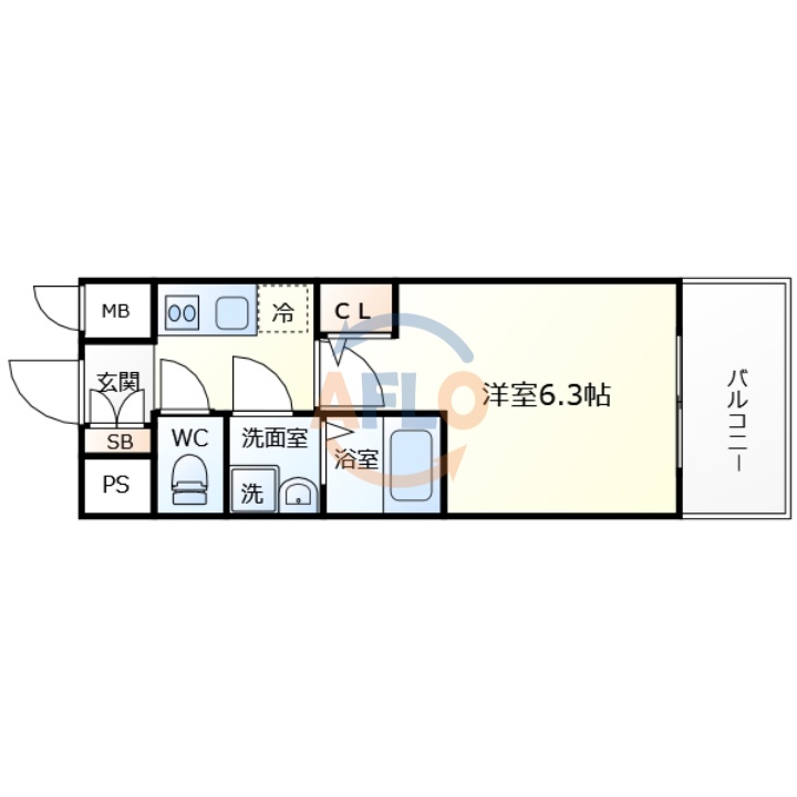 エスリード長居公園PARK AVENUEの間取り