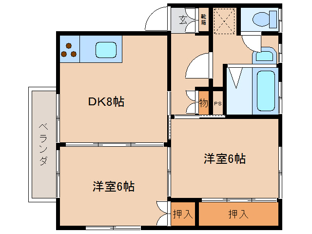 北諸県郡三股町大字蓼池のマンションの間取り