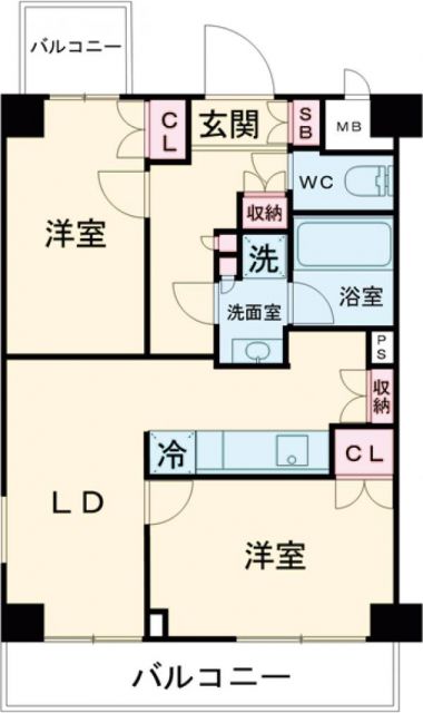 ルーブル東十条弐番館の間取り