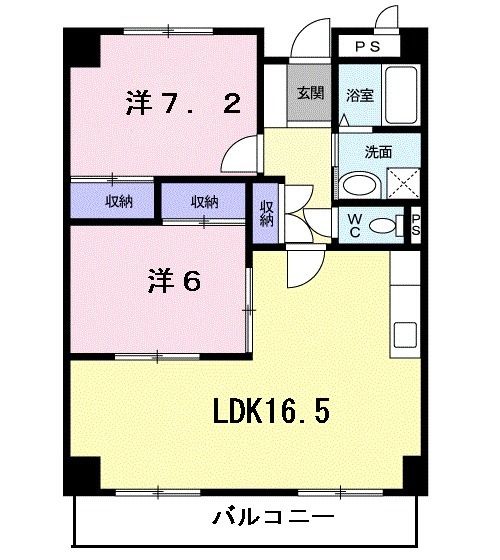 生駒市俵口町のマンションの間取り