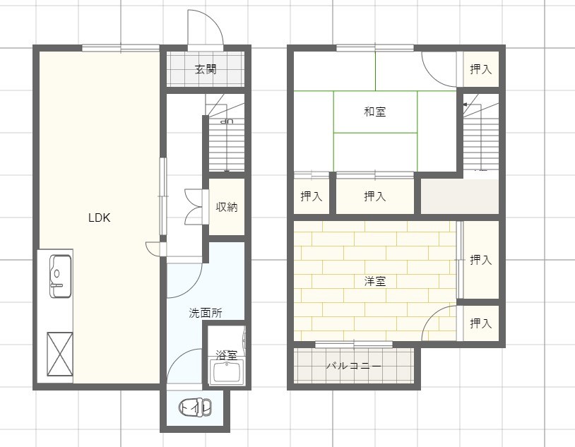 maison de provansa（旧.西村荘）の間取り