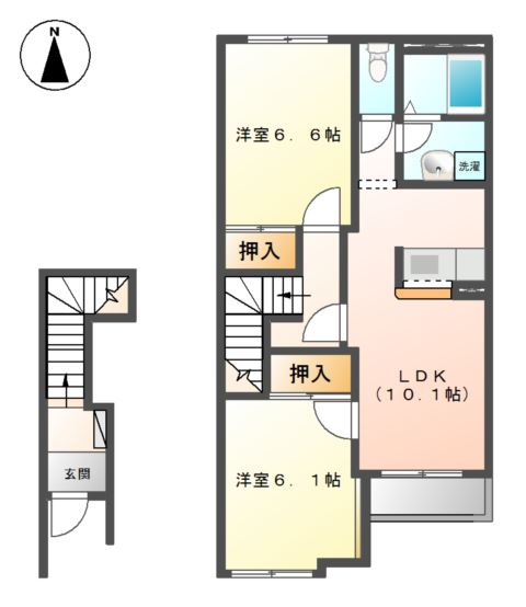 トゥインクル　ＥＶＡＴＡ　Ａ棟の間取り