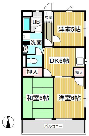 北町ハイツ26の間取り