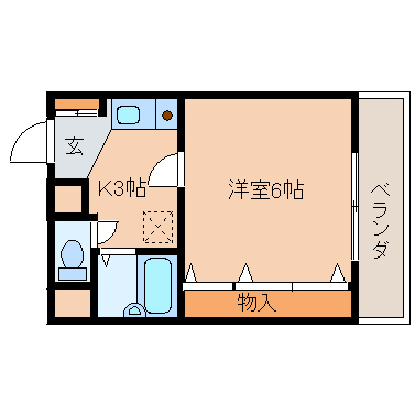 奈良市杉ヶ町のマンションの間取り