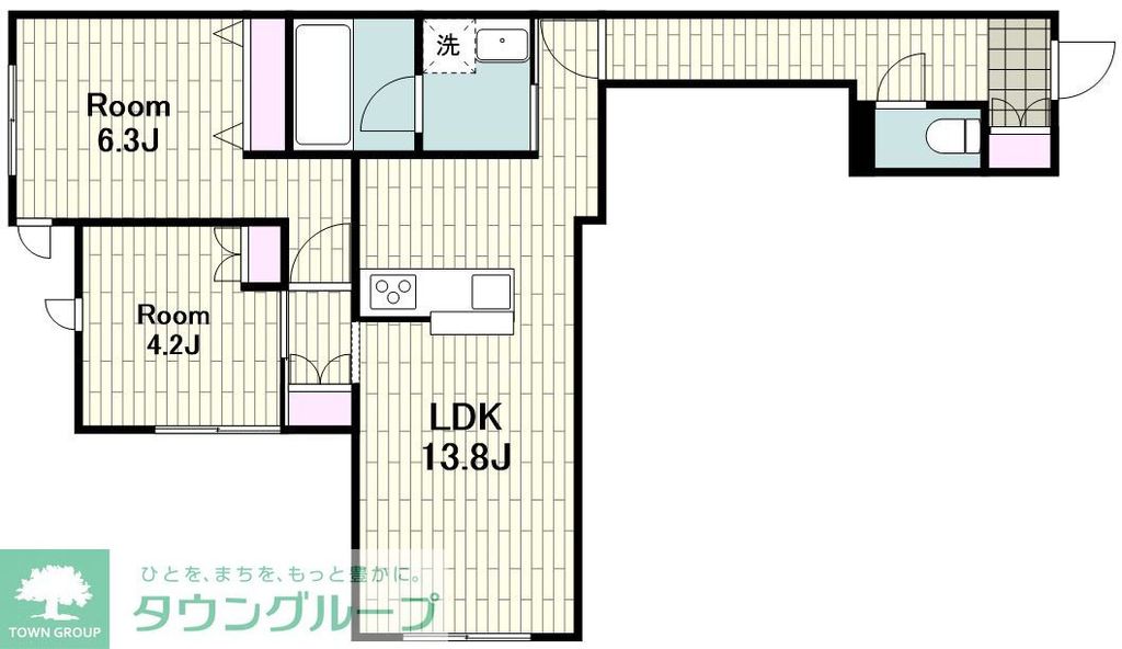 横浜市金沢区東朝比奈のアパートの間取り